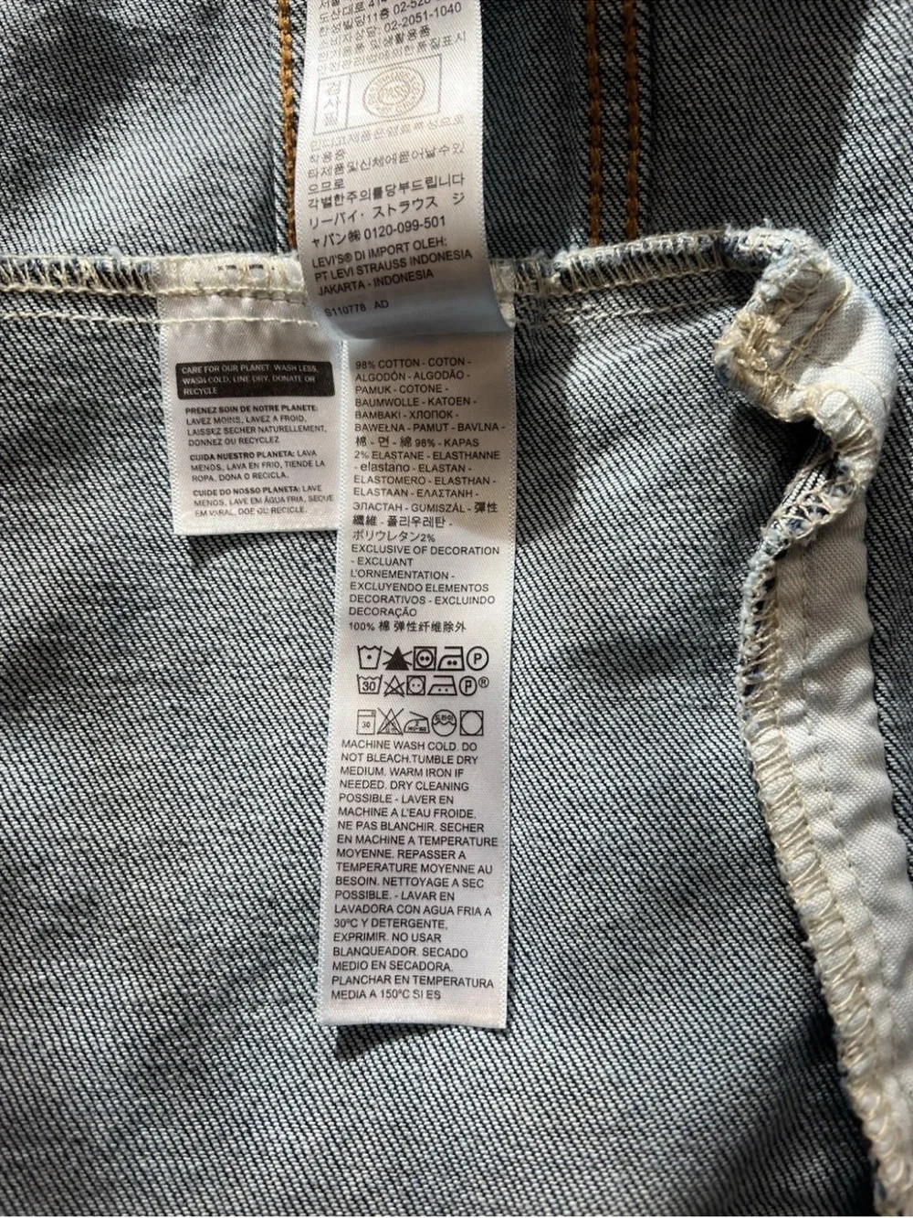 Levi’s 72334-2762 Jacket XL Dark Blue • Excellent Condition • P2P 25 • Length 26